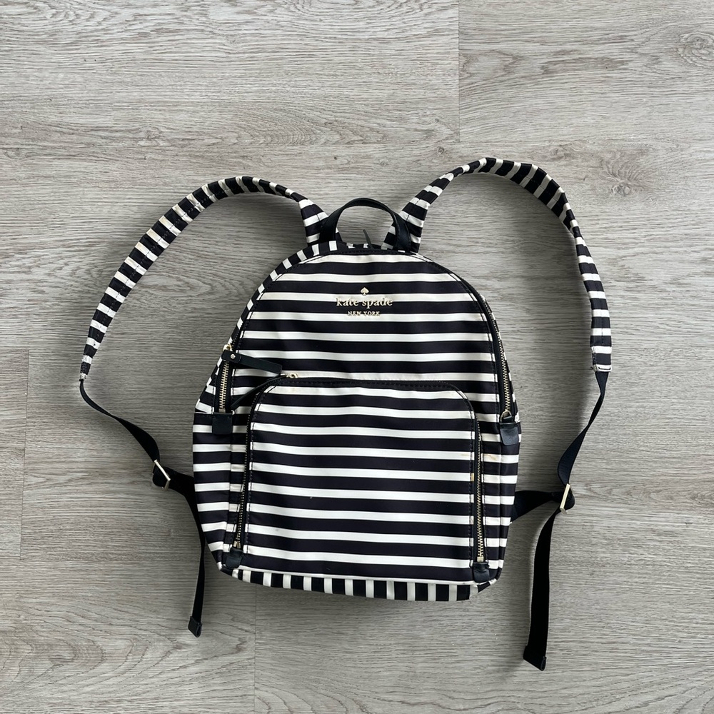Kate Spade Watson Lane Hartley Striped Nylon Backpack